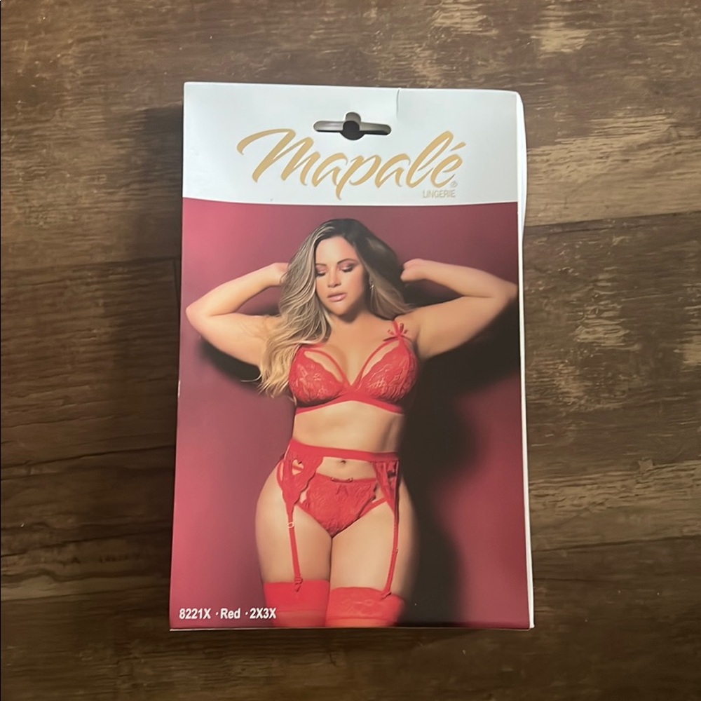 Women's Red Lingerie Set